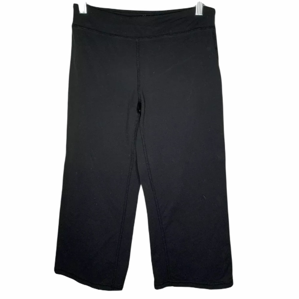 Athleta Crop wide leg leggings size small black